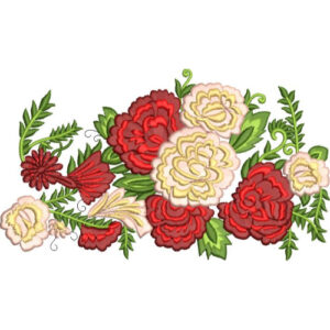 Elegant Rose Bouquet Floral Embroidery Machine Design with Decorative Botanical Garden Pattern