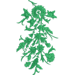 Elegant Ornamental Floral Vine Embroidery Machine Design with Decorative Botanical Scroll Pattern