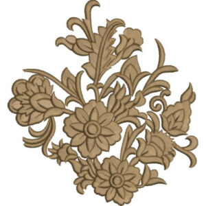 Elegant Vintage Floral Bouquet Embroidery Machine Design with Decorative Botanical Blossom Pattern
