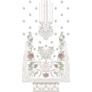 Elegant Floral Dress Panel Embroidery Design