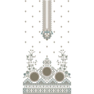 Elegant Floral Front Dress Embroidery Design