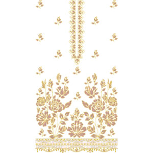 Elegant Floral Front Dress Embroidery Design