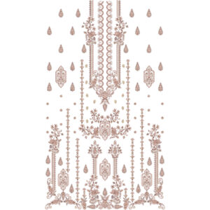 Elegant Ornamental Front Dress Embroidery Design