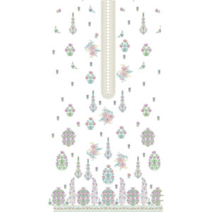 Elegant Floral Front Dress Embroidery Design