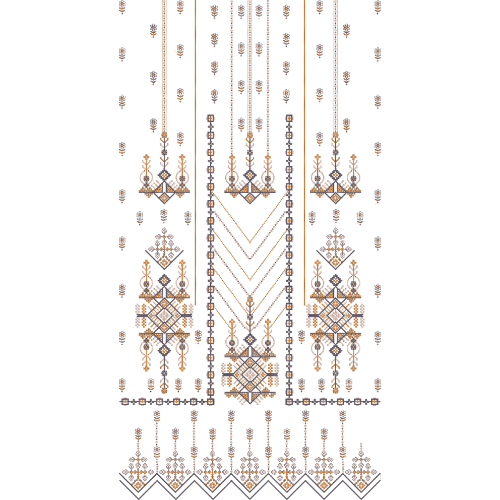 Elegant Geometric Front Dress Embroidery Design