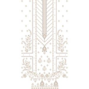 Elegant Geometric Floral Front Dress Embroidery Design
