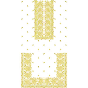 Elegant Floral Front Dress Embroidery Design