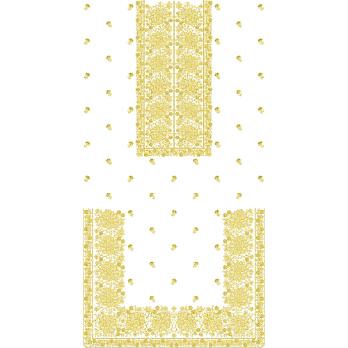 Elegant Floral Front Dress Embroidery Design