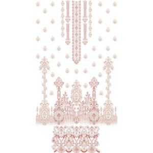 Elegant Ornamental Front Dress Embroidery Design