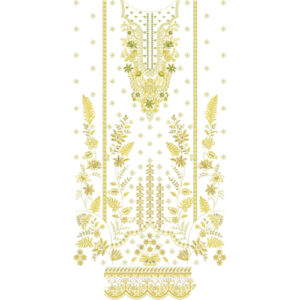 Elegant Floral Front Dress Embroidery Design