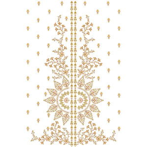 Elegant Floral Front Dress Embroidery Design