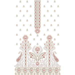 Elegant Ornamental Front Dress Embroidery Design