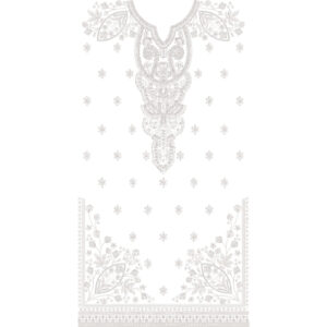 Elegant Embroidered Neckline Front Dress Design
