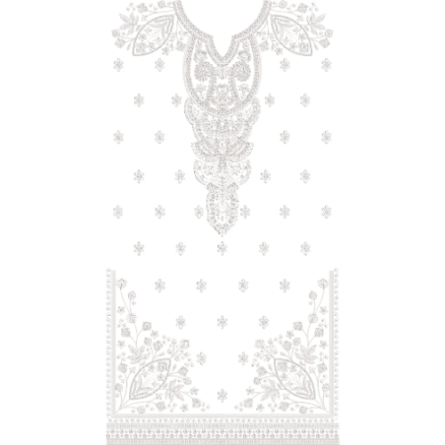 Elegant Embroidered Neckline Front Dress Design