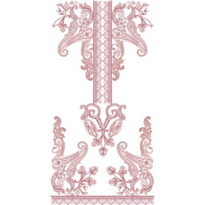 Elegant Ornamental Front Dress Embroidery Design