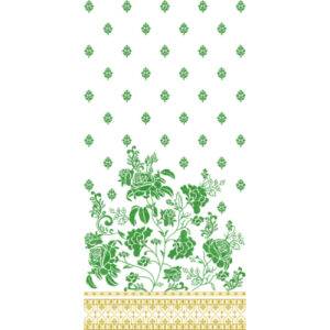 Elegant Floral Border Dress Embroidery Design