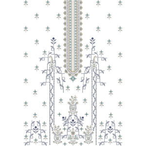 Elegant Geometric Front Dress Embroidery Design