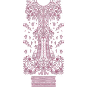 Elegant Floral Embroidered Front Dress Design