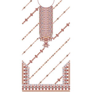 Elegant Geometric Front Dress Embroidery Design