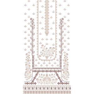 Elegant Floral Geometric Front Dress Embroidery Design