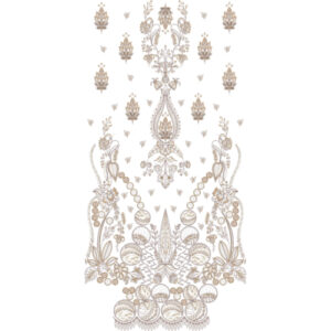Elegant Ornamental Paisley Front Dress Embroidery Design