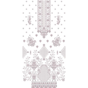 Elegant Floral Geometric Front Dress Embroidery Design