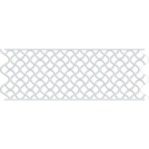 Elegant Interwoven Wave Lattice Decorative Panel Lace Embroidery Design