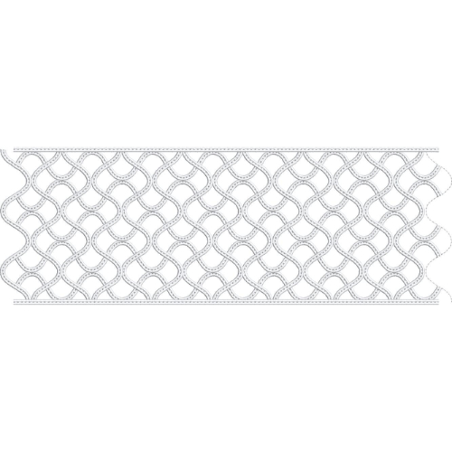Elegant Interwoven Wave Lattice Decorative Panel Lace Embroidery Design