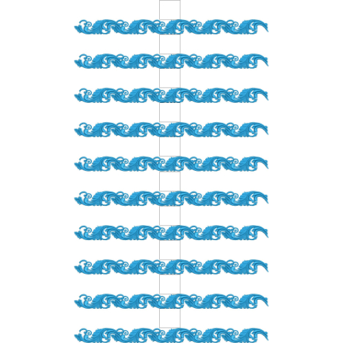 Elegant Ocean Wave Scroll Decorative Border Lace Embroidery Design Collection