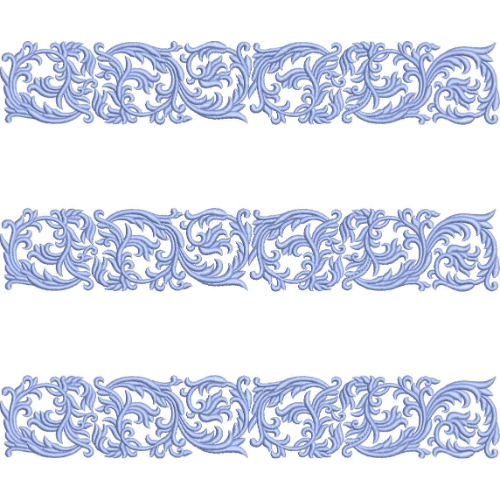 Elegant Ornamental Acanthus Scroll Decorative Border Lace Embroidery Design Collection