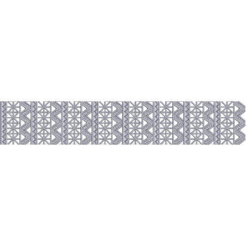 Elegant Tribal Geometric Decorative Border Lace Embroidery Design