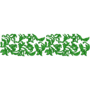 Elegant Ornamental Leaf Vine Decorative Border Lace Embroidery Design