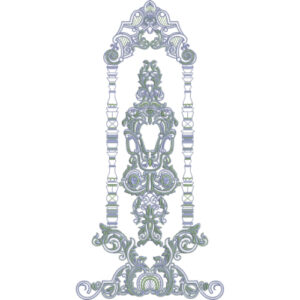 Elegant Royal Ornamental Arch Panel Lace Embroidery Design