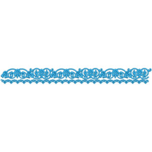 Elegant Ornamental Scroll Decorative Border Lace Embroidery Design