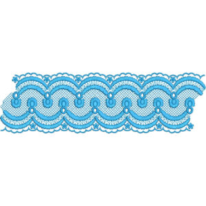 Elegant Scalloped Mesh Decorative Border Lace Embroidery Design