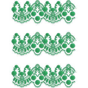 Elegant Rose Scroll Scalloped Decorative Border Lace Embroidery Design Collection
