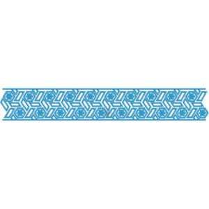 Elegant Hexagonal Floral Geometric Decorative Border Lace Embroidery Design