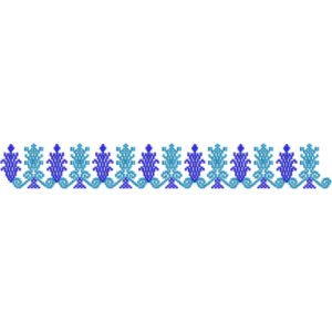 Elegant Geometric Floral Folk Decorative Border Lace Embroidery Design
