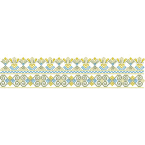 Elegant Geometric Folk Decorative Border Lace Embroidery Design Collection