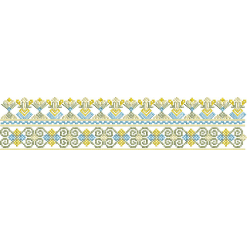 Elegant Geometric Folk Decorative Border Lace Embroidery Design Collection