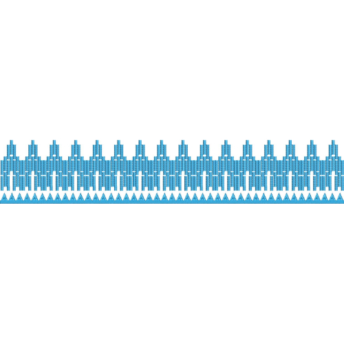 Elegant Geometric Architectural Decorative Border Lace Embroidery Design
