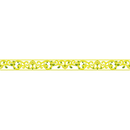 Elegant Ornamental Vine Scroll Decorative Border Lace Embroidery Design