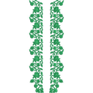 Elegant Floral Vine Border Embroidery Design