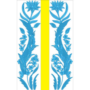 Elegant Floral Leaf Panel Embroidery Design