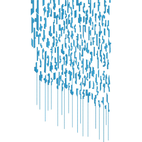 Modern Abstract Geometric Fringe Embroidery Design