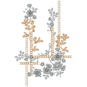Elegant Geometric Floral Corner Border Embroidery Design