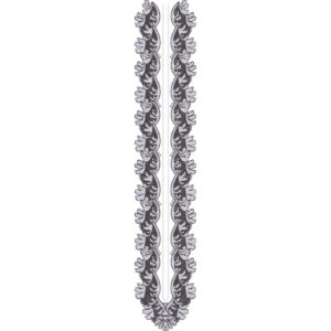 Elegant Leaf Vine U-Shaped Neckline Embroidery Design
