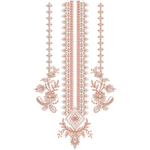 Elegant Floral Neckline Embroidery Design