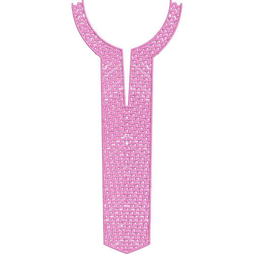 Pink Geometric Embroidered Neckline Design