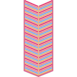 Colorful Geometric Chevron Neckline Embroidery Design